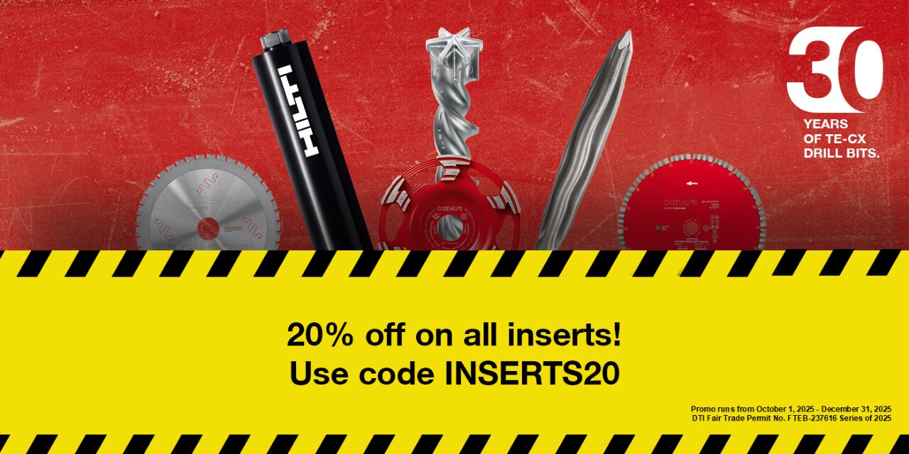 Hilti Regional Inserts Campaign Grid Banner