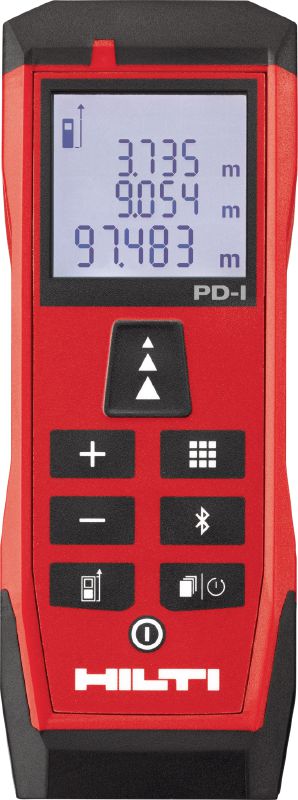 PD-I Laser meter Robust laser meter with smart measuring functions and Bluetooth connectivity for interior applications up to 100 m