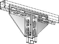 MV 3/2 D-X Galvanised flexible channel connector for two-dimensional structures