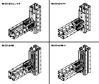 MIQC-H cross connector hot-dip galvanised (HDG) heavy-duty connectors to connect two MIQ girders