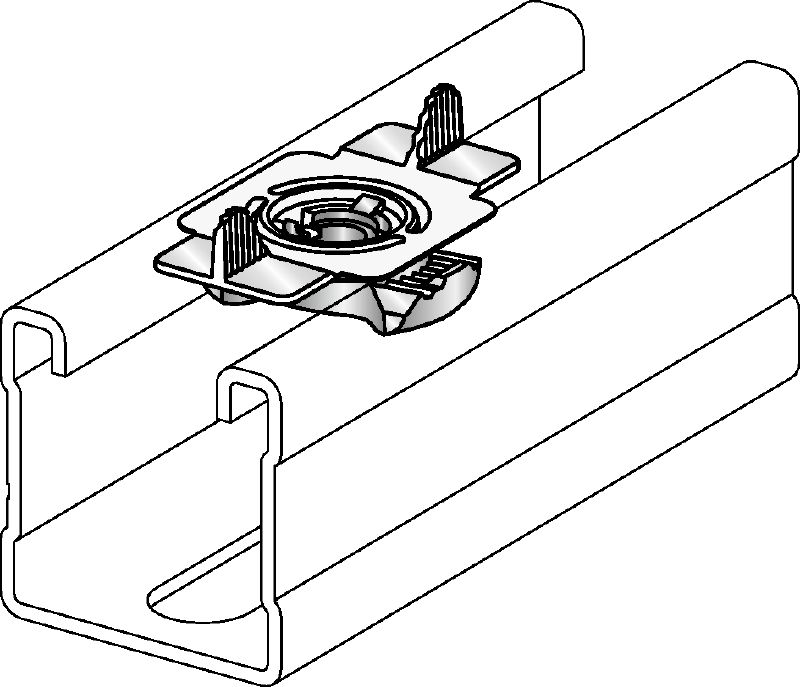 MQM-R Wing nut Stainless steel wing nut for connecting modular support system components