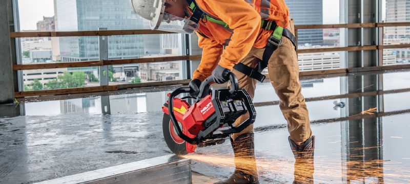 DSH 600-22 Battery cut-off saw Heavy-duty, battery-powered cordless cut-off saw for concrete, metal and masonry (Nuron battery platform) Applications 1