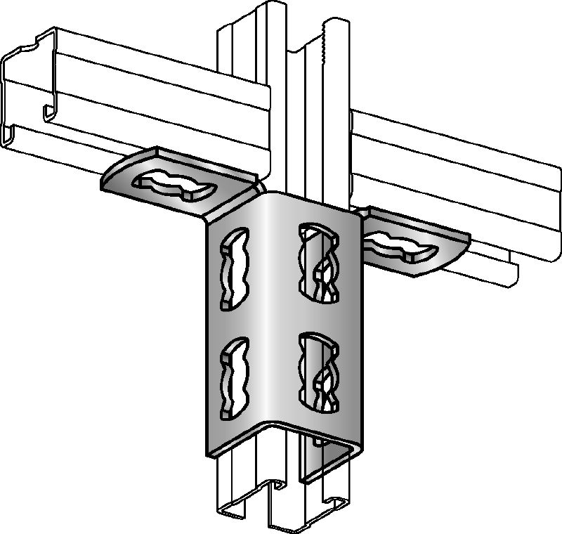Image 1 of 1: MQV-2D-R Channel connector Stainless steel (A4) channel connector for two-dimensional structures