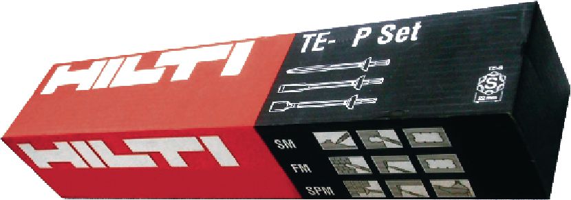 TE-TP Mixed sets of SDS Top (TE-T) chisel bits for electric jackhammers