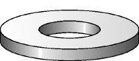 Stainless steel flat washer Economical DIN 125 flat washer for threaded rods/anchors (A4 stainless steel)