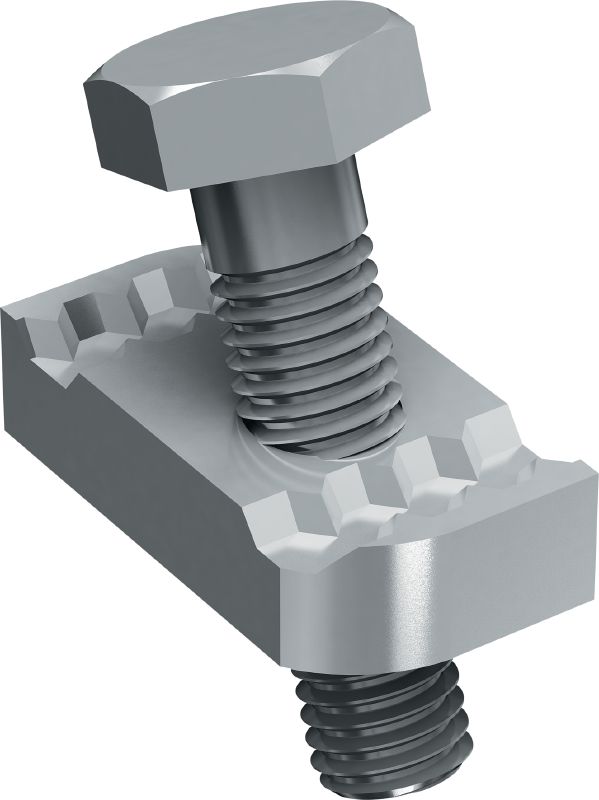 MT-S-RS Rod stiffener Pre-assembled connector for fastening strut channel around threaded rod to provide seismic bracing