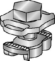 MQN Channel connector Galvanised channel connector for joining any elements with a butterfly opening