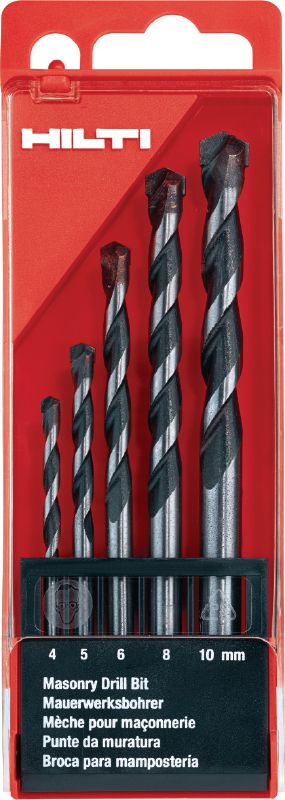 MDB Masonry drill bit Sets of masonry drill bits for drilling holes primarily in bricks, plasterboard and lightweight concrete