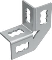 MQW-4-90 Angle Connector Galvanized 90-degree angle for connecting multiple MQ strut channels