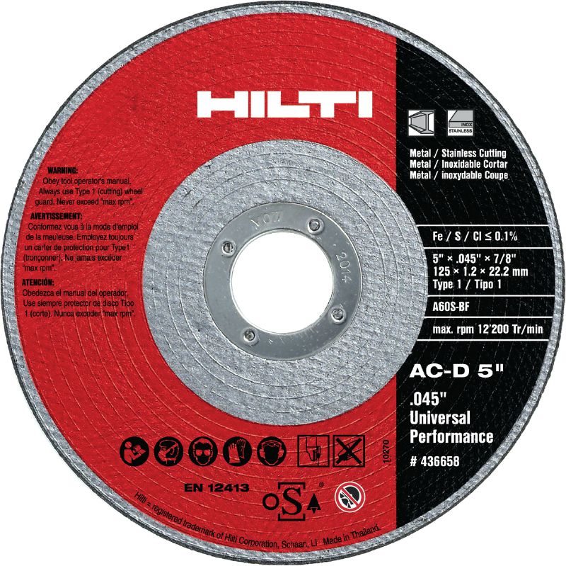 ACD UP Thin abrasive cutting disc Cutting Abrasive Discs Hilti