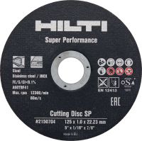 Slide 1 of 2 (selected): AC-D UP Cutting disc Premium abrasive cutting disc