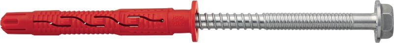 HRD-H Plastic frame anchor Pre-assembled plastic anchor for concrete and masonry with screw (carbon steel, hex head)
