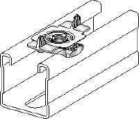 MQM Wing nut (solid) Galvanised wing nut for connecting modular support system components